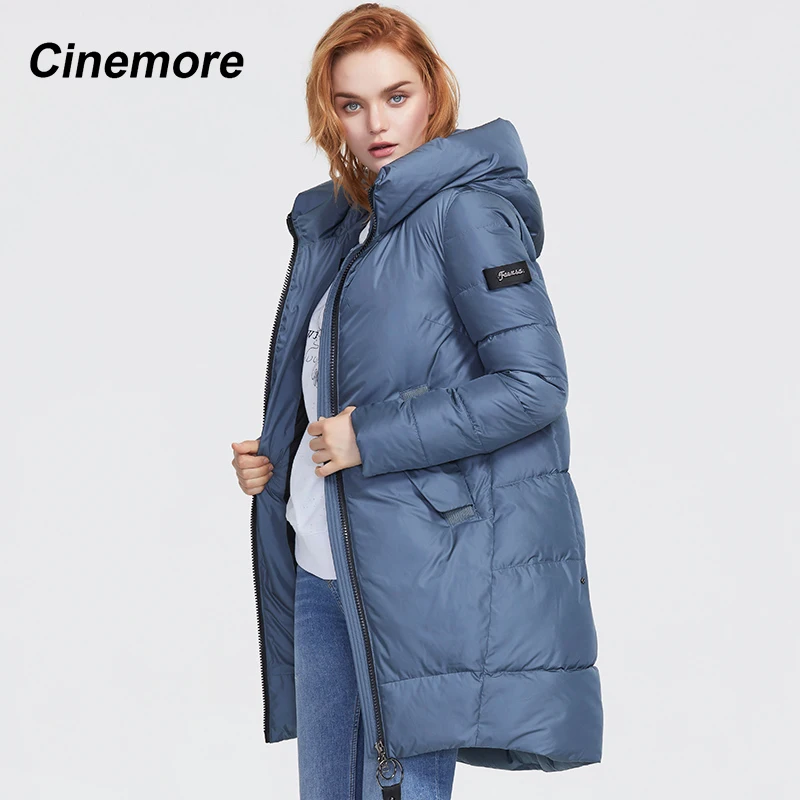 CINEMORE 2020 Зима Новое поступление женские оверсайз пуховик черный цвет верха с