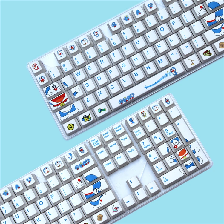 

108 клавиш/комплект, колпачок для клавиатуры с сублимационной печатью, индивидуальный механический колпачок для клавиатуры для Doraemon Filco IKBC OEM/Cherry Profile