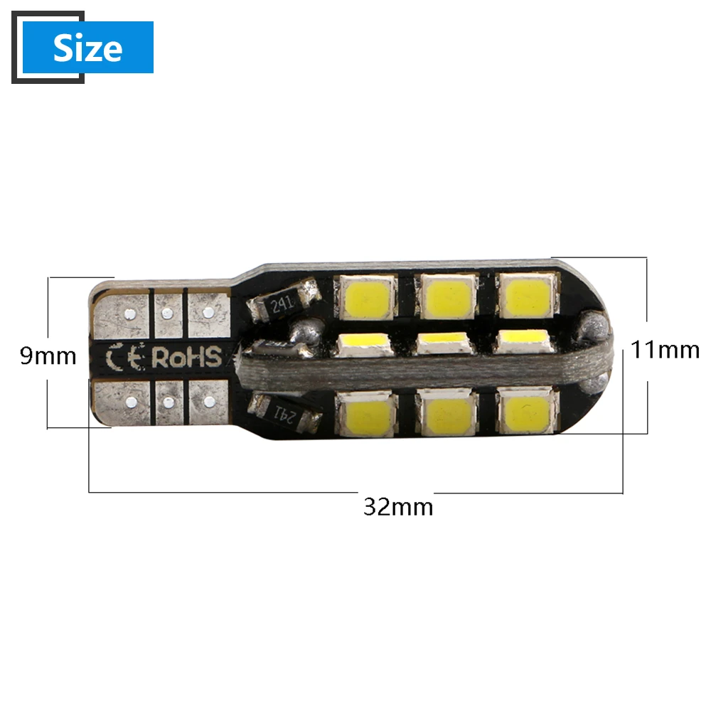 20 шт. 1 8 Вт T10 Canbus 2835 24 SMD светодиодные лампы без ошибок автомобильная карта лампа