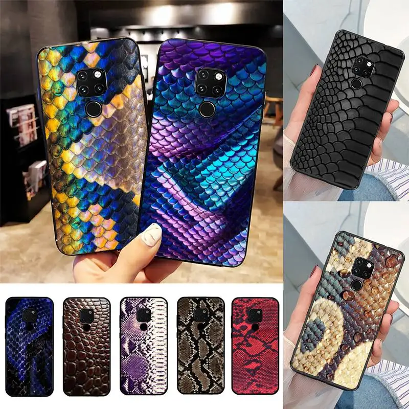 

Snake Skin print animal Phone Case For Huawei Nova 3I 3E 7se mate 9 10 20 30 lite 40 Pro funda case