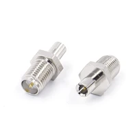 2pcs rf coaxial adapter sma to ts9 coax jack connector rp sma female jack to ts9 male plug silver