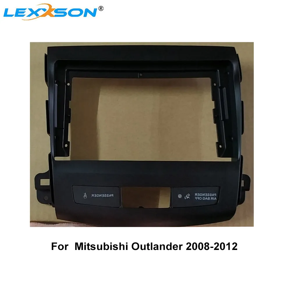 9 Inch Car Fascia Trim Kit For Mitsubishi Outlander 2008-2012 Double Din Car Dvd Fascias Audio Fitting Adaptor Panel Car Frame