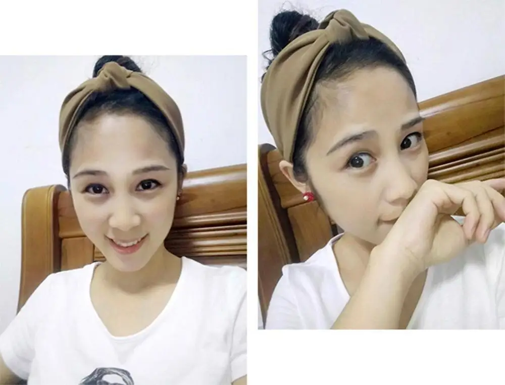 

1PCS Fashion Soft Suede Knotted Hairband Solid Color Headwear Headband For Women Lady Handmade Bowknot HairHoop Hair Accessories