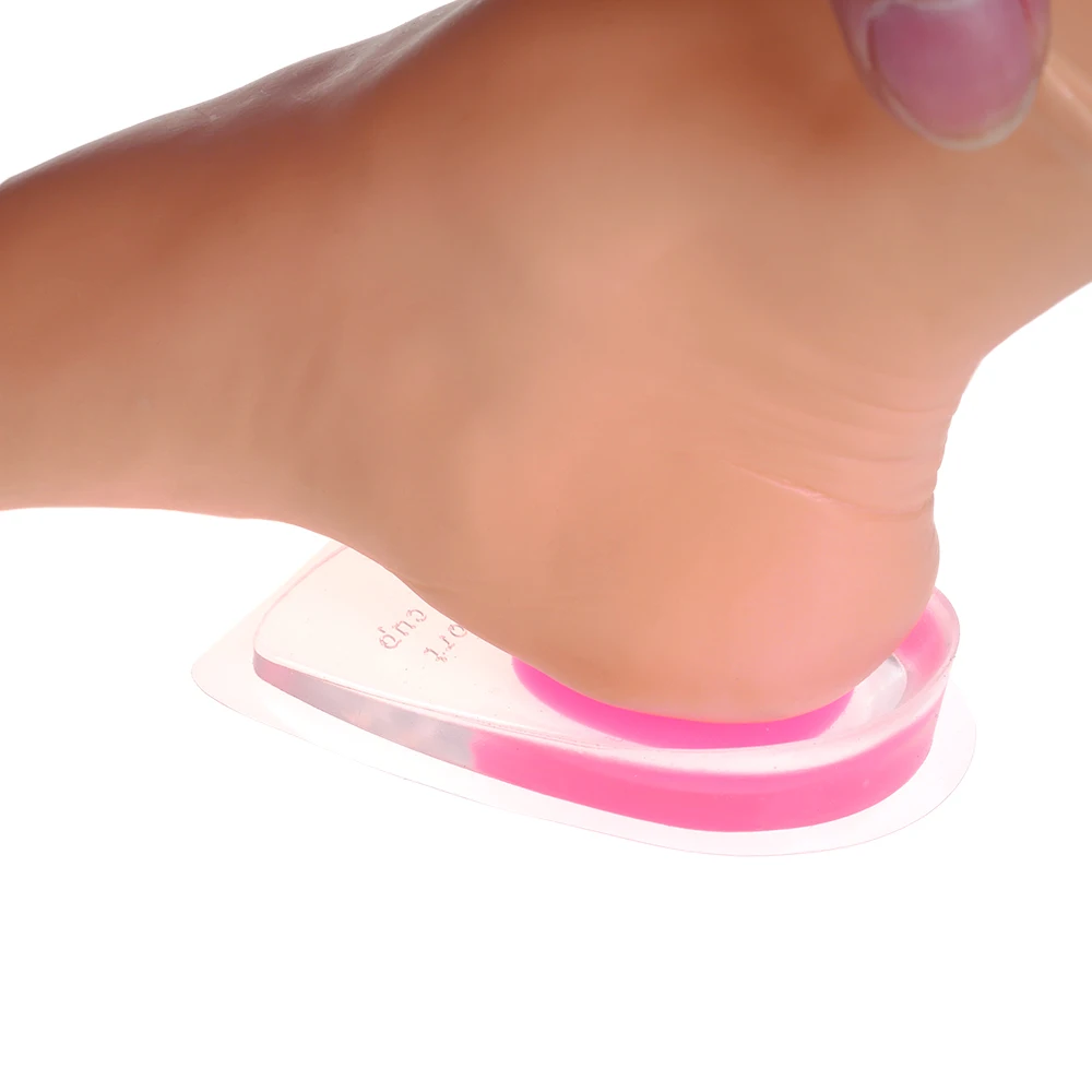 

1 Pair Silicone heel Cushion Insoles Relieve Foot Pain Protectors Spur Support Shoe Pad High Heel Inserts Massager Foot