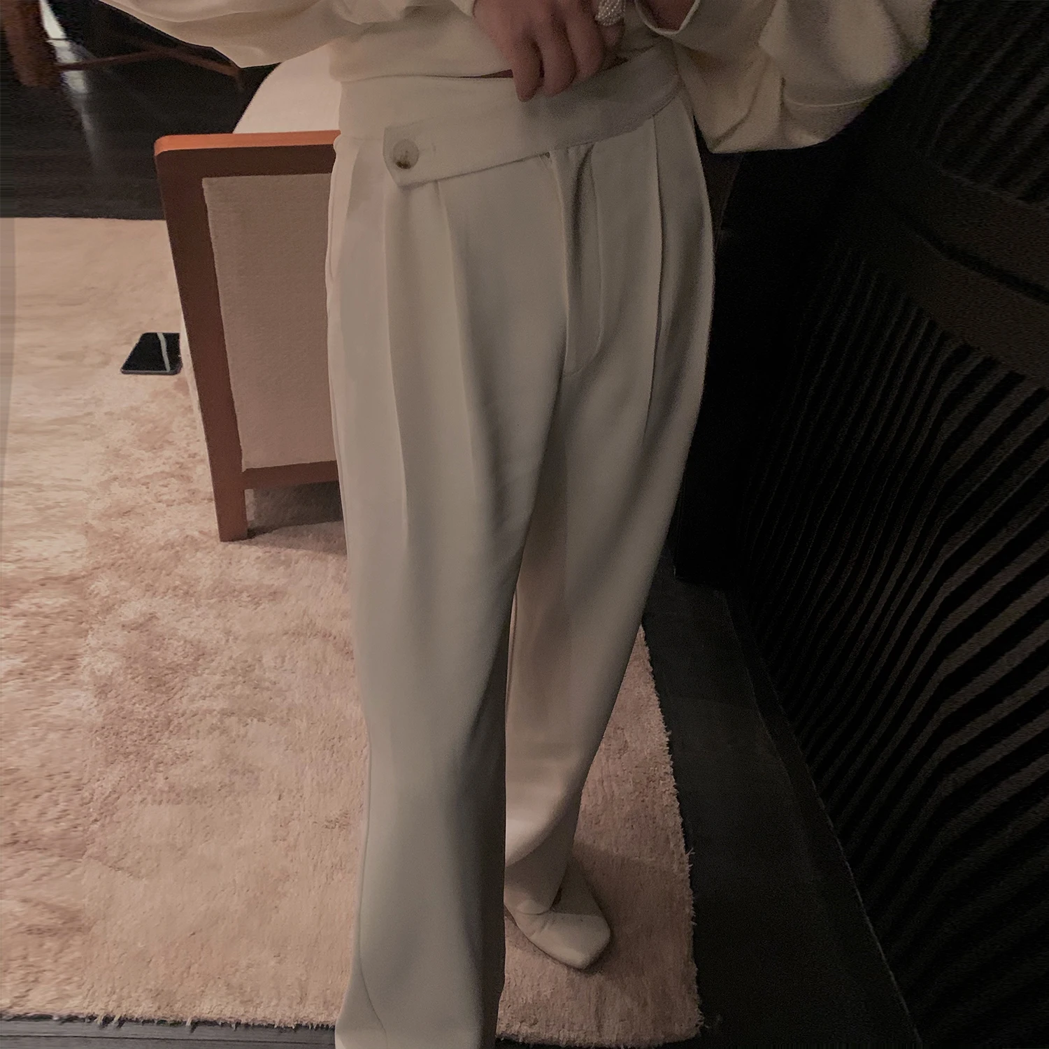 

New wide leg pants women's high waist drop pants