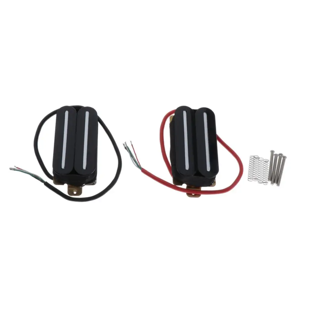 

2pcs Electric Guitar Double Coil Active Neck & Bridge For Guitar