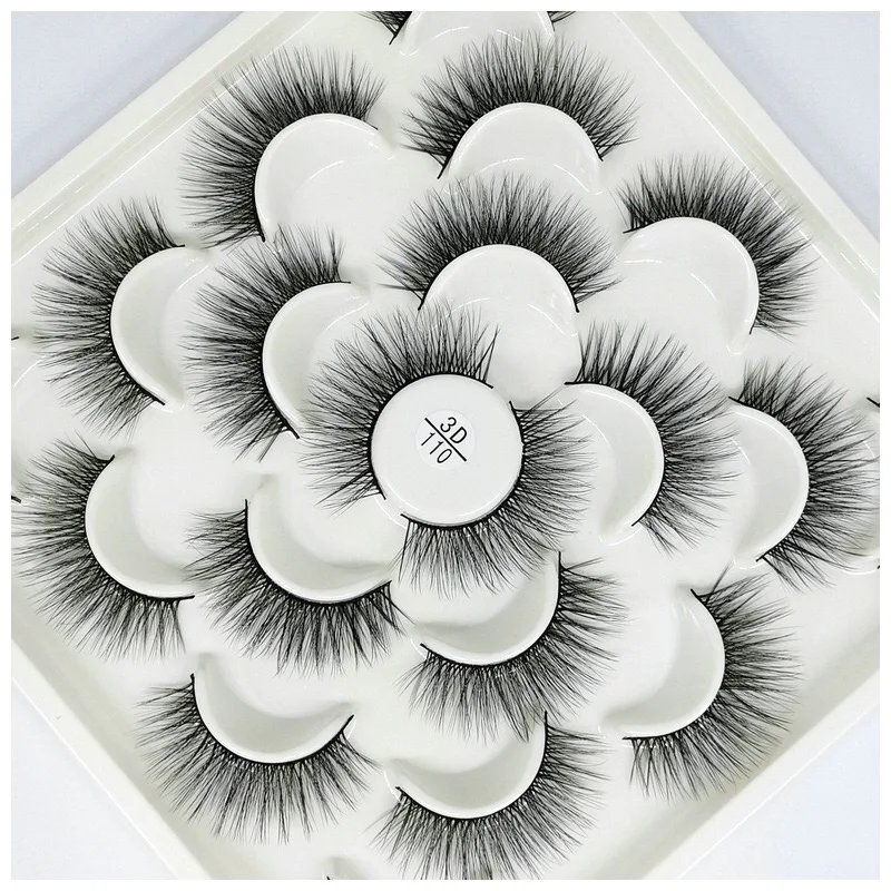 Mink eyelashes 3d mink hair eyelashes10 pairs long makeup 3d faux nature fake lashes extension false eyelashes Wholesale(10P