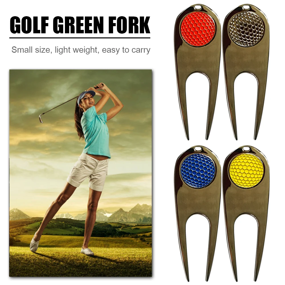Гольфа вилы аксессуары положить зеленая вилка Нержавеющая сталь для гольфа
