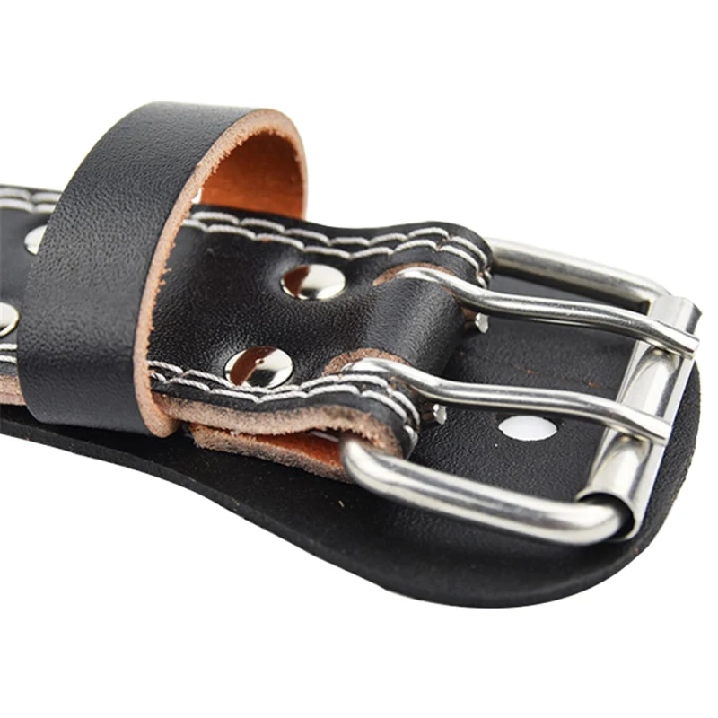 

Weightlifting Belt Cowhide Leather Lumbar Protection Gym Dumbbell Fitness Training Squats Powerlifting Back Weight Lifting Belts