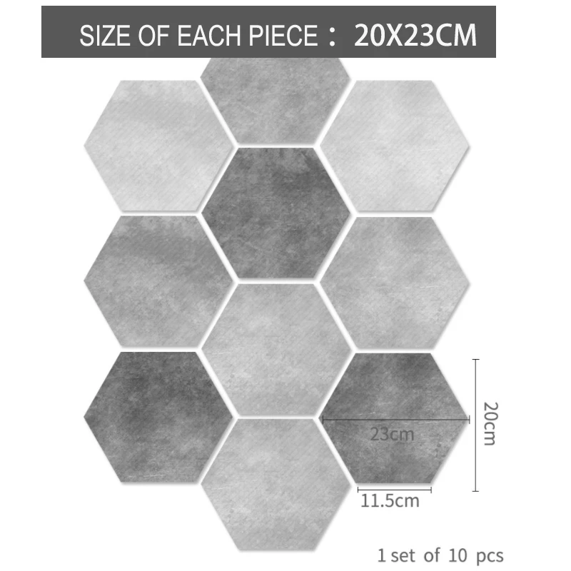 Floor Stickers Waterproof Bathroom Living Room Kitchen Floor Splicing Tile Stickers Floor Stickers Peel Stick Self Adhesive Dec