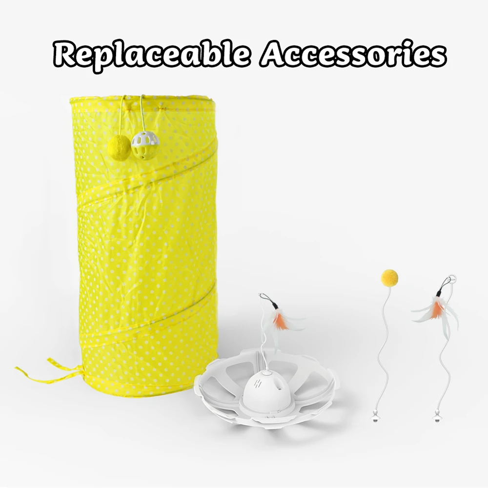 Умный туннель для кошек игрушка Забавный автоматический светодиодный птиц