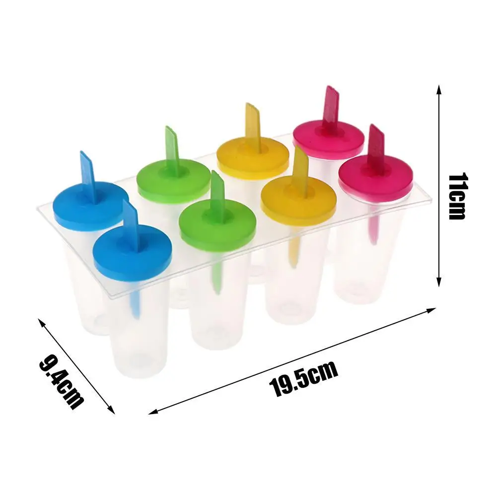 

Popsicle Molds 8 Household Ice Cream Moulds DIY Juices Purees Yogurt Pudding Ice Cream Maker Plastic Popsicle Maker Making Tool