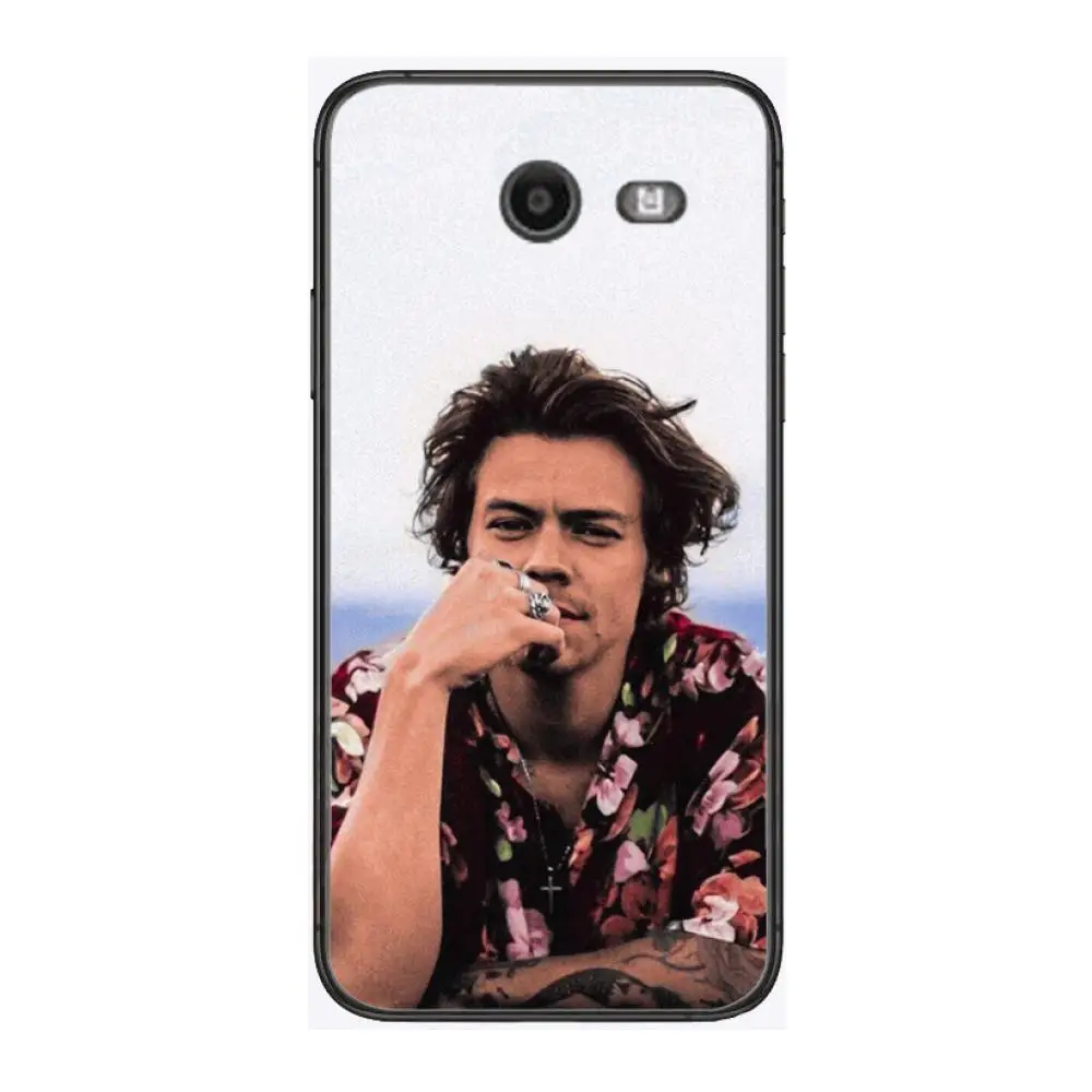 

Case Celebrity Harry Styles Phone Case Hull For Samsung Galaxy J 4 3 5 6 7 8 EU 2018 Plus 2017 Black Shell Art Cell Cover TPU
