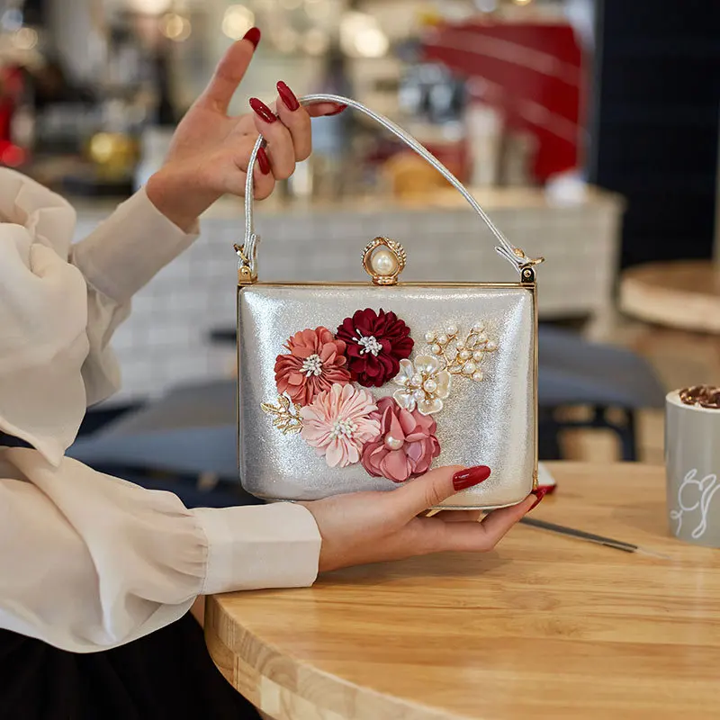 

Vintagefashion Crystal Diamond Evening Chain Designer Clutch Bag Women's Elegant Banquet Dress Cheongsam Black Red Handbag