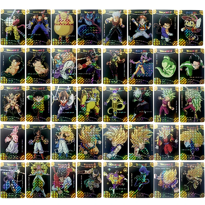 

Dragon Ball Flash Cards 52pcs/lot Super Black Gold Super Dragon Ball Heroes Goku Game Collection Cards Gifts for Children Toys