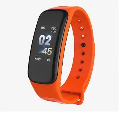 orange Lerbyee C1Plus, умный браслет, цветной экран, кровяное давление, фитнес-трекер, пульсометр, смарт-браслет, спортивный для Android IOS - Цвет: orange
