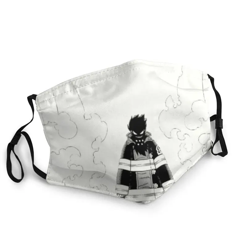 

Маска Fire Force, не одноразовая, маска Аниме Манга, для мужчин и женщин, защита от смога, пылезащитный чехол, респиратор, Муфель