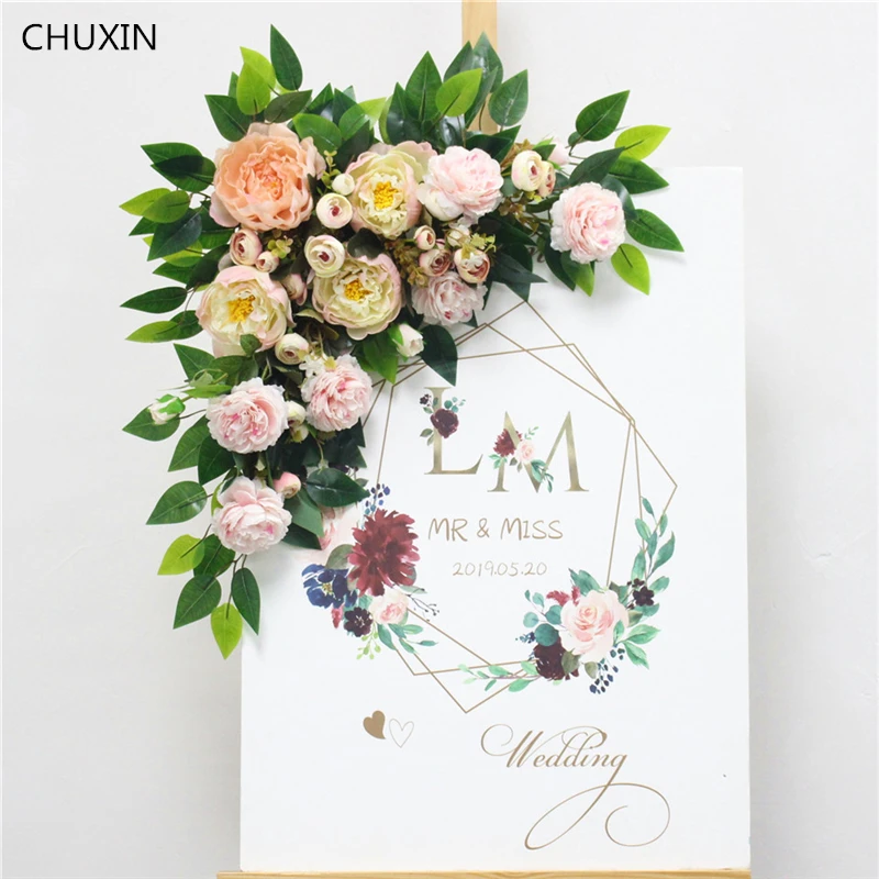 Свадебный искусственный цветок водная карта дорожный знак украшение дома DIY для