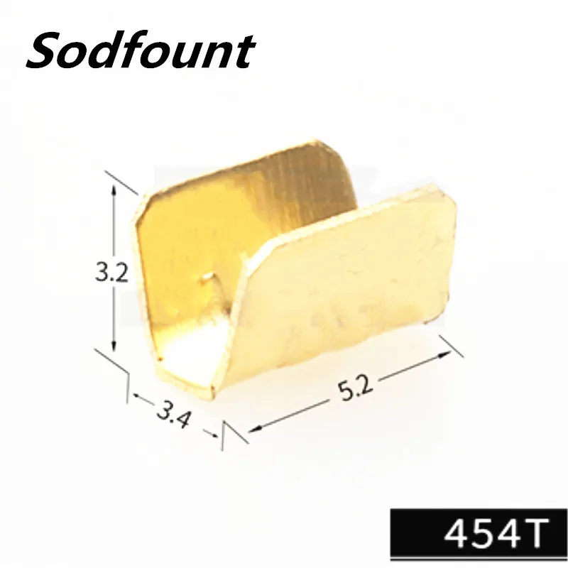 454T 0.3-1mm2 100 шт./лот DJ454TS/T/A/B/C/D u-образная Клеммная вкладка холодные вставки разъемы/терминал соединительный кабель/провод кабельный наконечник, 0,2-10 мм2 - Цвет: 454T 0.3-1mm2