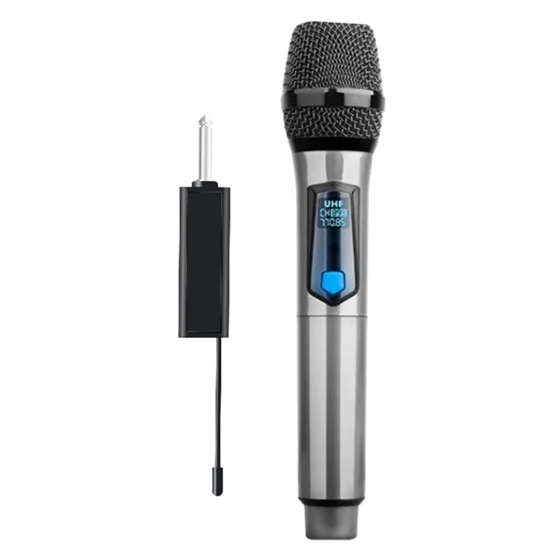 

Wireless Microphone Rechargeable With 6.35Mm Plug Rechargeable Receiver For Portable Singing/Karaoke Etc