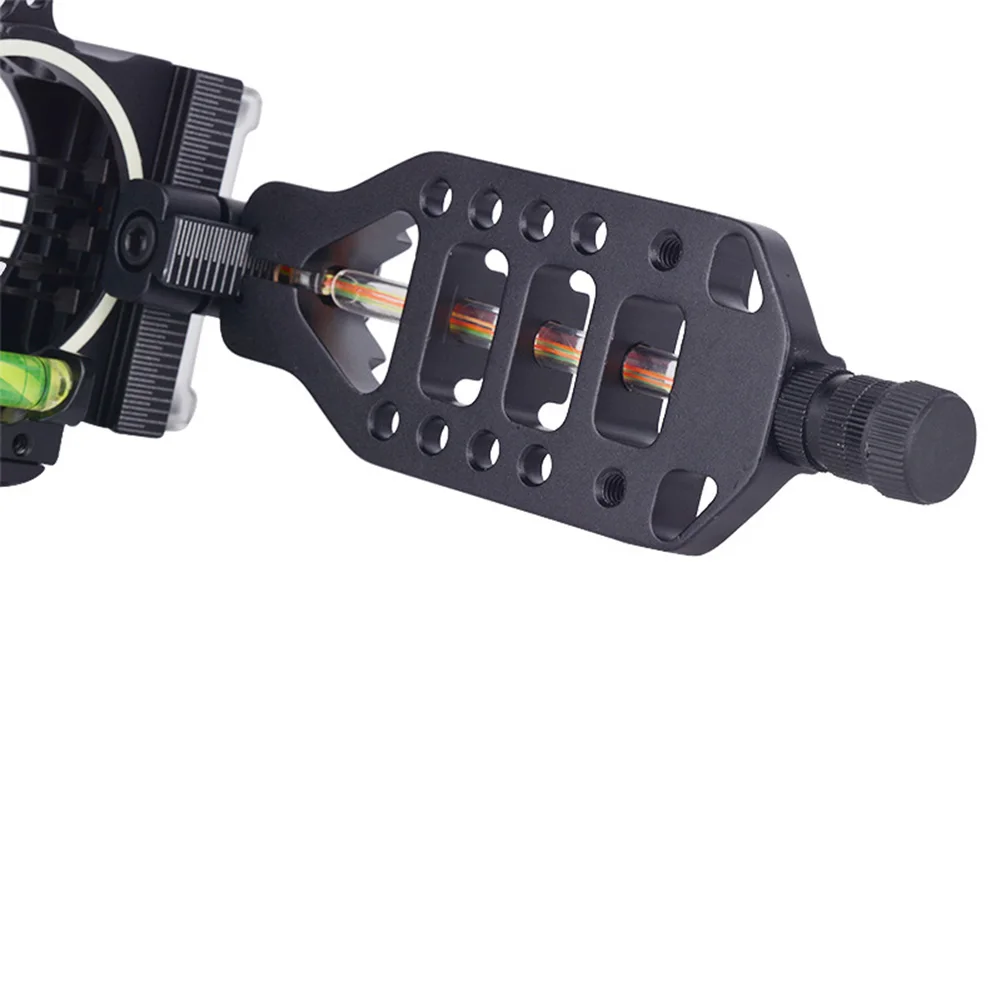 

5 Pin Compound Bow Sight W/ Lights Clear Scale Aim Point Aluminum Archery Micro Adjustable Optical Fiber Hunting Shooting Supply