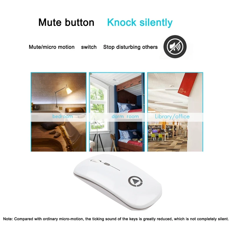 1 шт. Беспроводная мини мышь портативная перезаряжаемая USB 2 4G и триггер кнопка