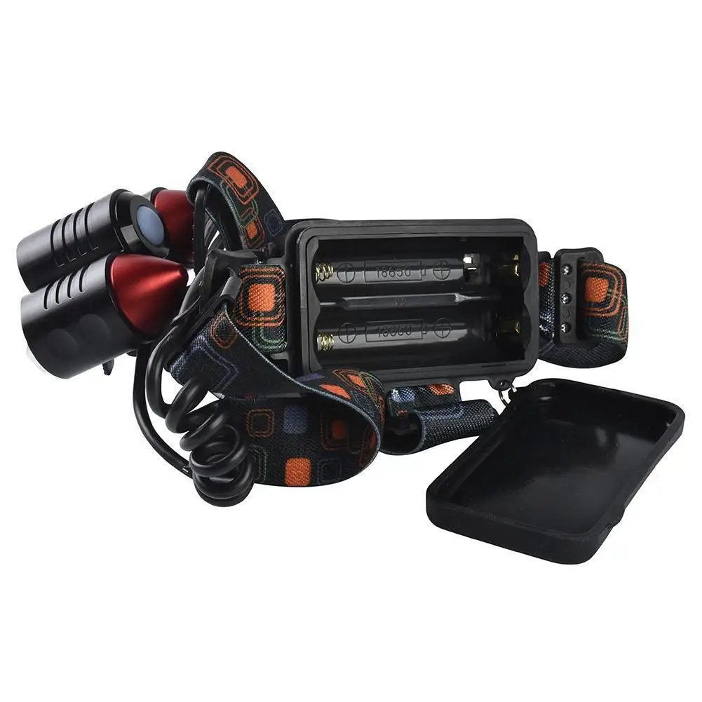 Светодиодный налобный фонарь CREE T6 + 2 * XPE красный светодиодный лазерный с 4