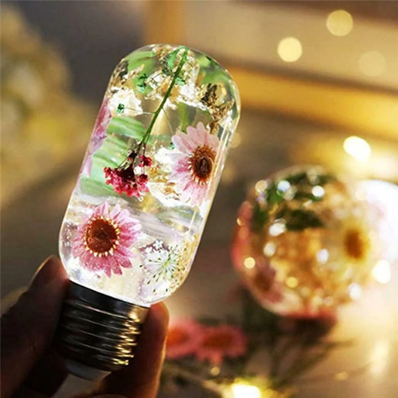 

16PCS/Set LED Bulb Mold Resin Casting Mold Silicone Craft Resin Light Bulb Mold