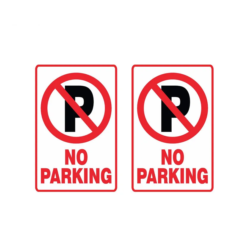 

Creative 2 X NO Parking Car Sticker Accessories Car Window Windshield Vinyl Decal Over Scratches PVC 11cm X 7cm