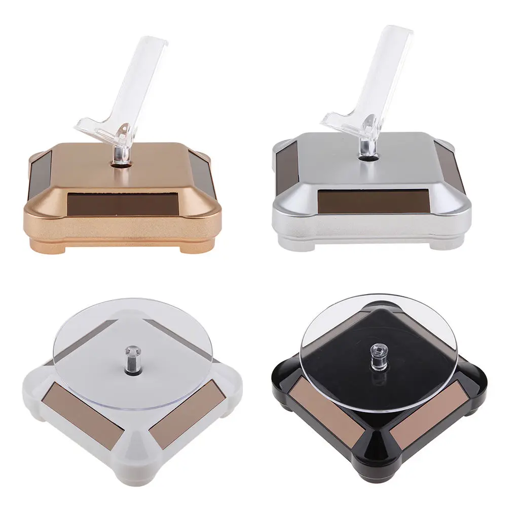 

360 Degree Rotary Type Turntable Solar Powered Jewelry Stand for Cell Phones MP4