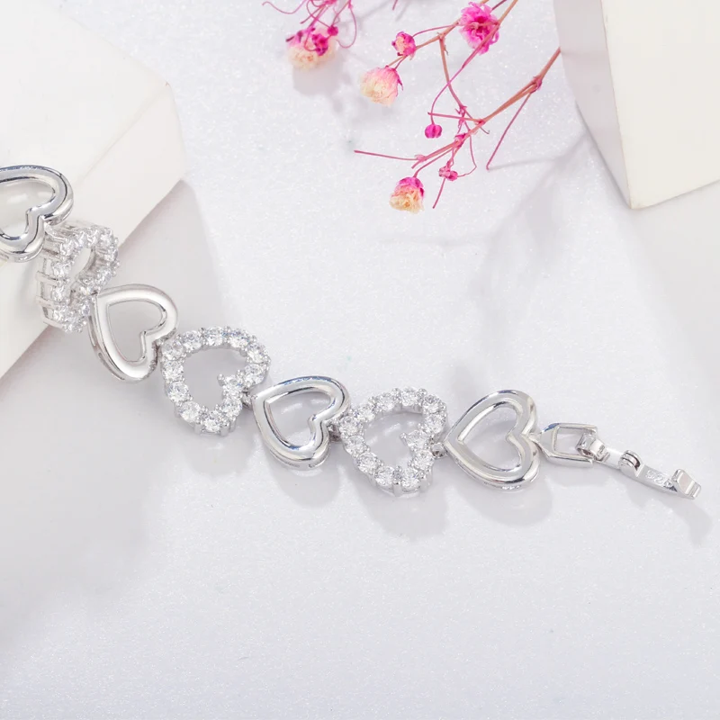 QooLady Модные Изящные Летние Стильные романтические сердца любовь золотой