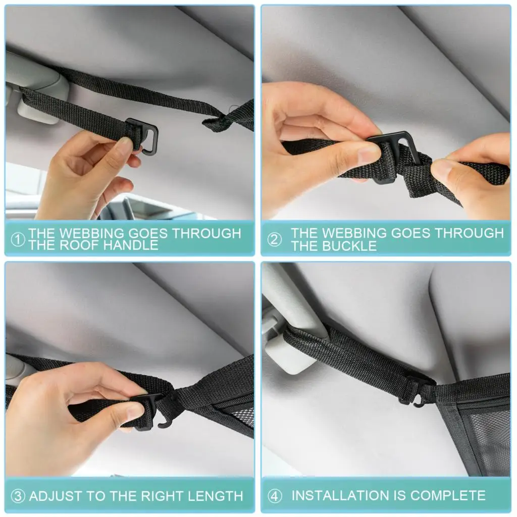 Подвесная сетка для хранения в салоне автомобиля воздухопроницаемая переносная