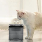 Автоматический фонтан для домашних животных прозрачная электрическая пластиковая миска для собак Питьевая Вода Фонтан внешний инфракрасный датчик радара