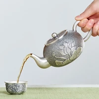 silver pot sterling silver s999 teapot tea ceremony anti scalding heat insulation kung fu tea set household 350ml 319g