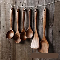 teak long handled soup spoon wooden spoon non stick special spatula wooden spatula kitchen supplies