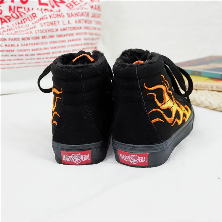 Ins Wild Harajuku Ulzzang/женская зимняя обувь из хлопка в Корейском стиле; Теплая Бархатная парусиновая обувь; кожаные кроссовки