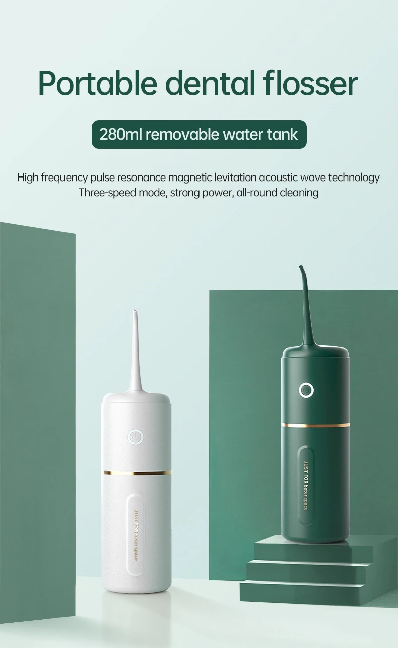 

Oral Irrigator Tooth Cleaner Water Flossing Dental 3 Modes Water Tank Waterproof Device Portable Rechargeable Electric Household