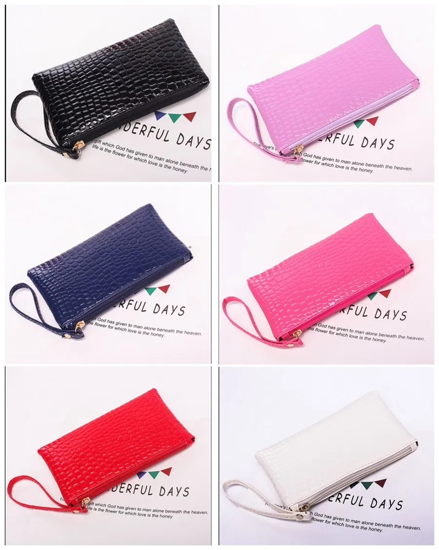 Женский кошелек из крокодиловой кожи для денег женский клатч Женская длинная