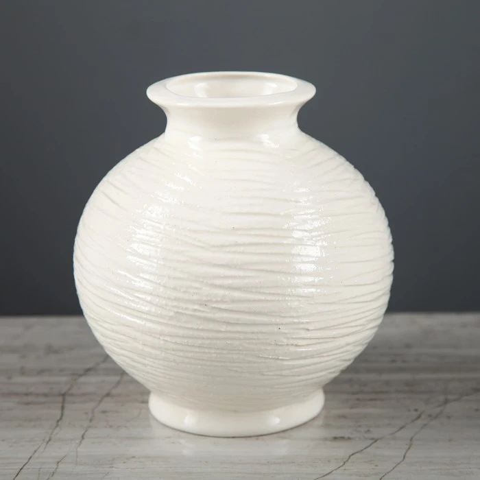 Ваза &quotШарик&quot белая 13 см|Вазы| |