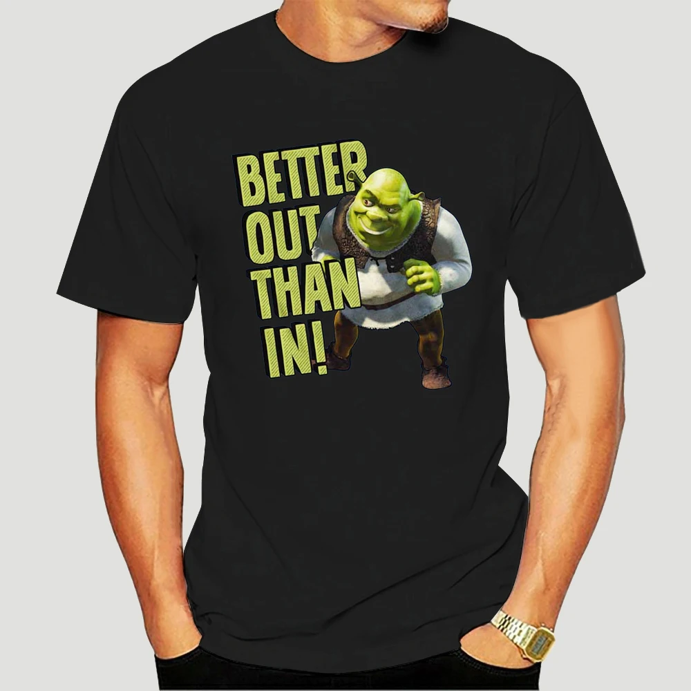 Shrek Better Out Лицензированная взрослая футболка для тренажерных залов Shirt 3849A|Мужские