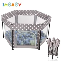 Foldable Playpen for Children Baby Playground Dry Ball Pool Toddler Anti-Collision Safety Barrier Fence Kids Portable Play Park