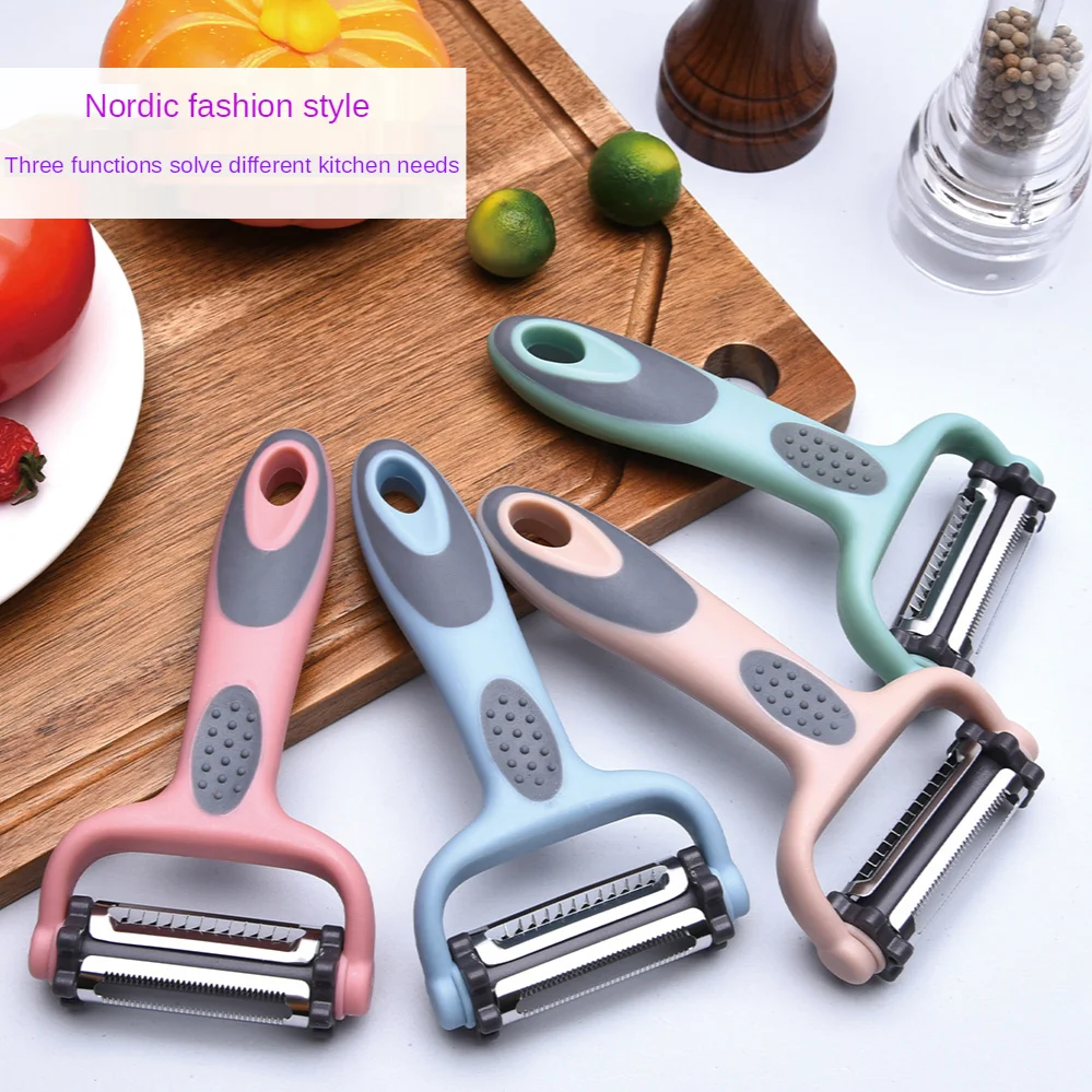 

Multifunctional Three-in-one Peeler, Orange Vegetable Household Peeler, Grater, Vegetable and Fruit Tool