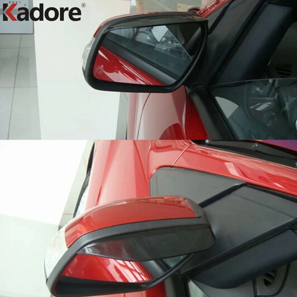 Для NISSAN X TRAIL Rogue 2014 2018 2019 2020 ABS чехол для зеркала заднего вида с дождевиком отделка