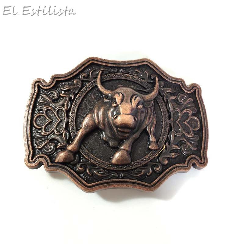 3D тяжелых в виде Головы Быка с металлическим ремнем и пряжкой классические