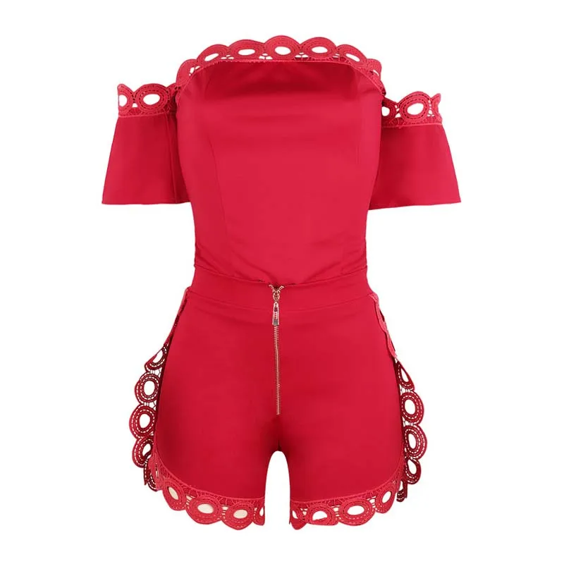

2020 Summer Sexy Nightclub Set Women Lace Tracksuit Set Ladies Off Shoulder 2 Piece Set Women Tight Short Pant Suit Female 3XL