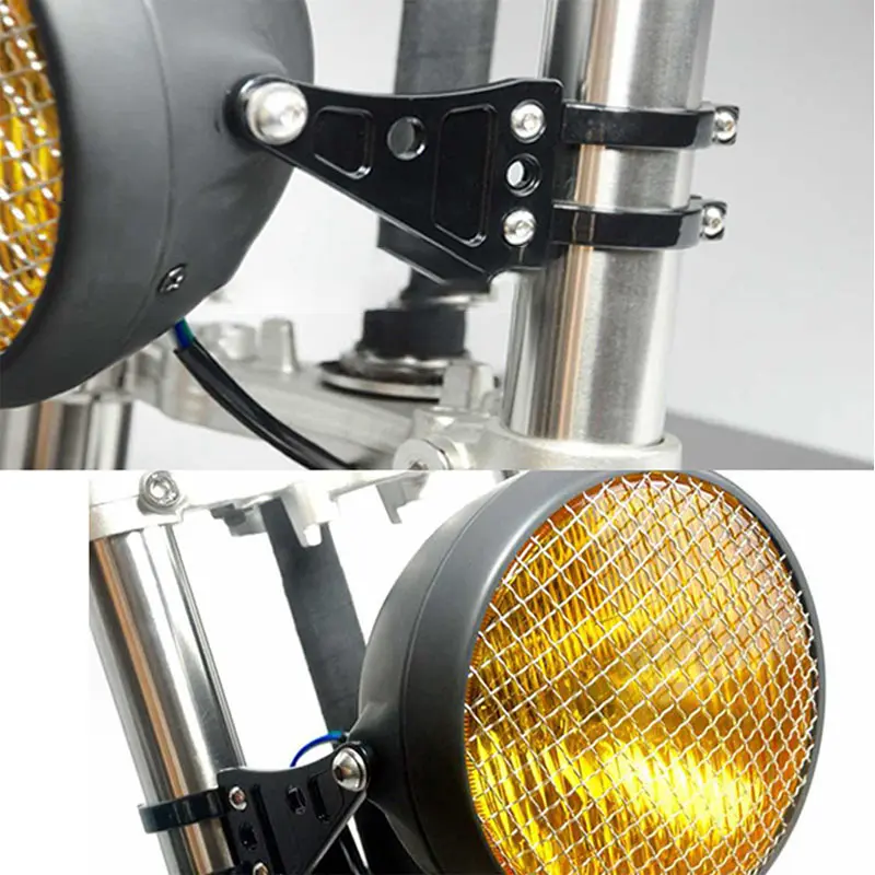 Фара для мотоцикла 41 мм вилка ударопрочный кронштейн Аксессуары головная лампа