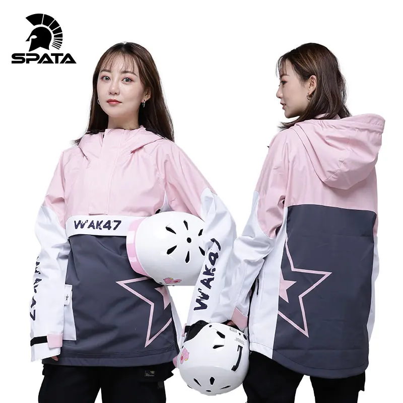 Женский лыжный костюм SPATA 2021 теплый плотный водонепроницаемый Зимний для катания