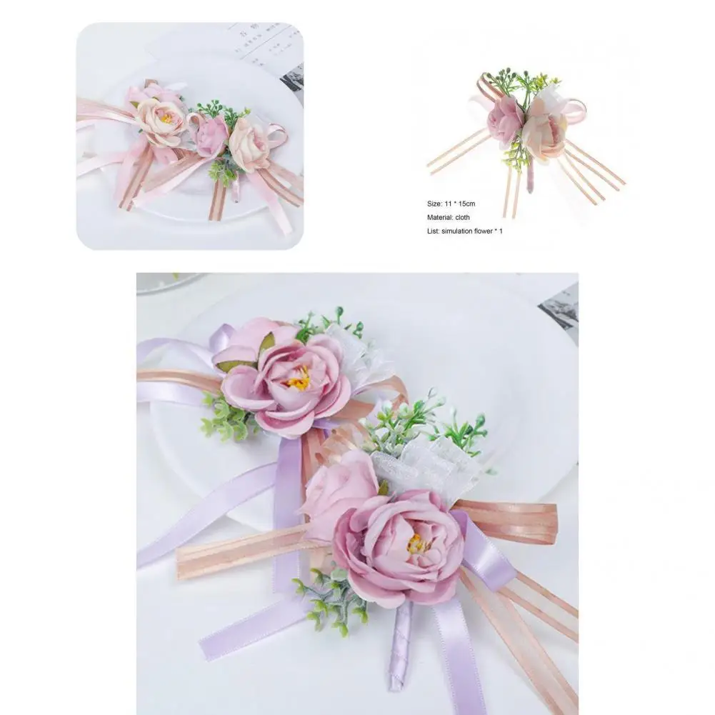 

Искусственный цветок на запястье для подружки невесты, без запаха