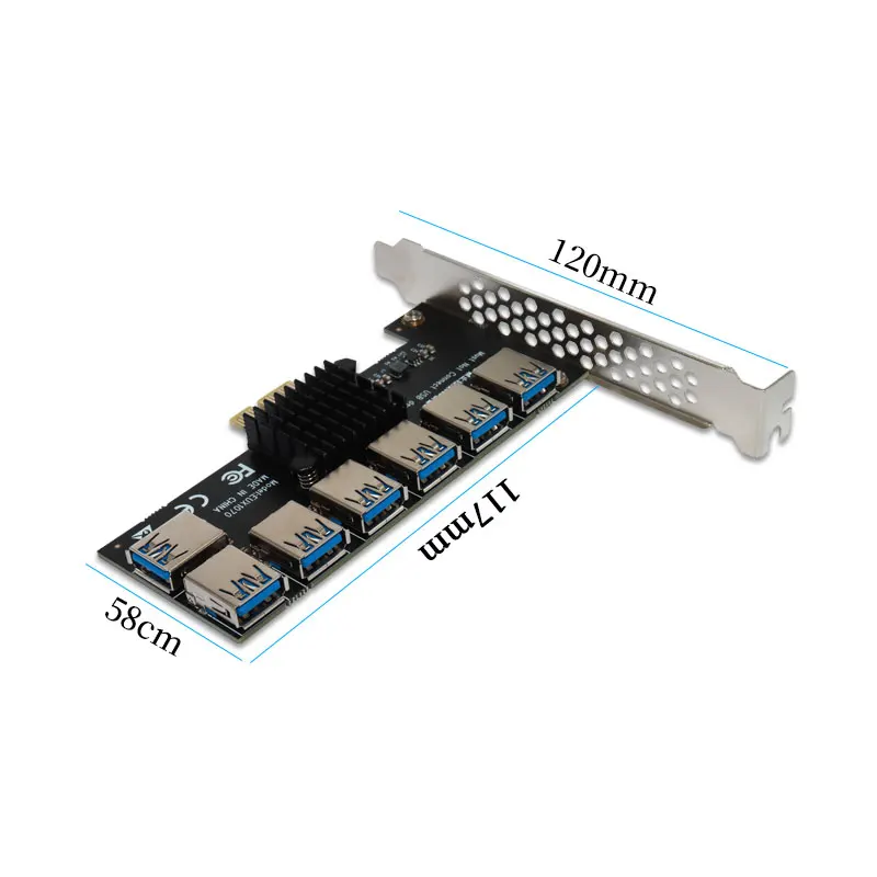 Усилитель PCI Express Райзер PCIE от 1 до 7 слот 1x 16x USB Майнер адаптер удлинитель карта для