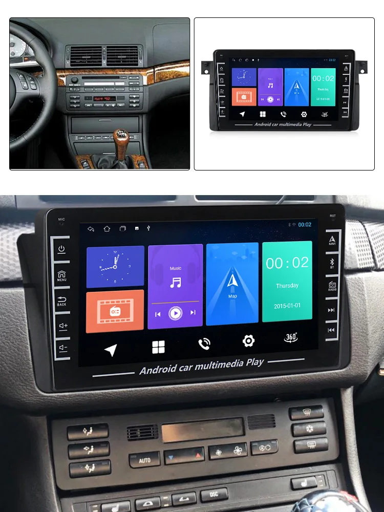 Автомагнитола на Android мультимедийный плеер с GPS-навигацией для BMW E46 Coupe (M3 Rover) 316i 318i